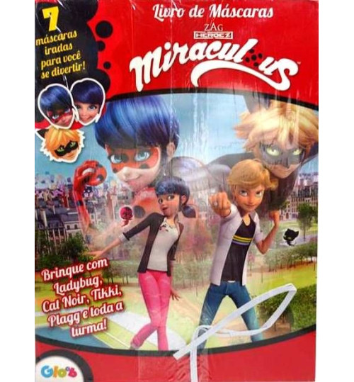 Livro de Máscaras Miraculous Ladybug 7 Mascaras