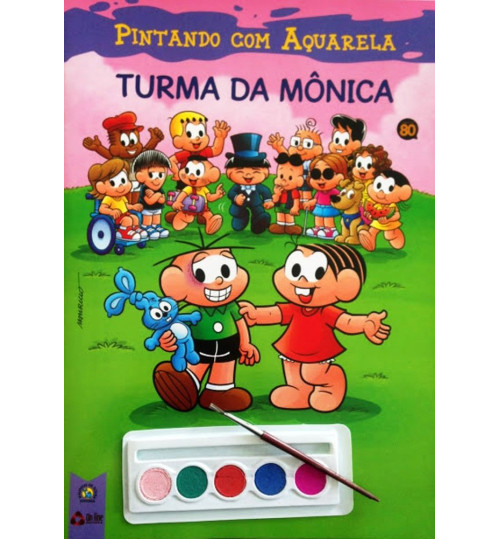 Revista Turma da Mônica Pintando com Aquarela