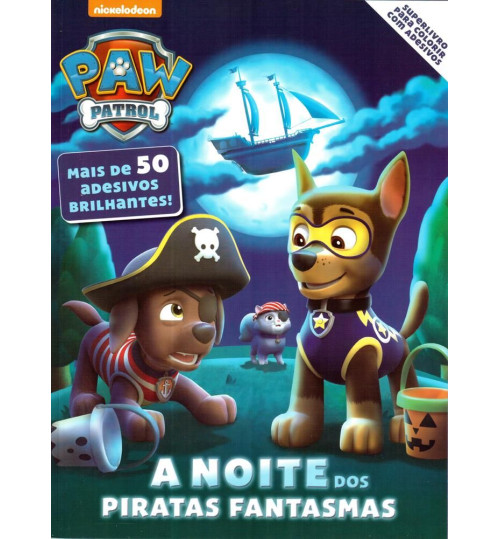 Superlivro para Colorir com 50 Adesivos Brilhantes Da Patrulha Canina (Paw Patrol)